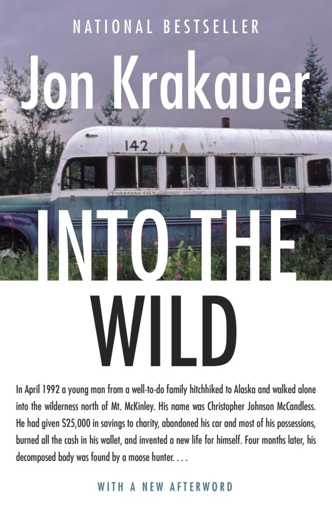 Into the Wild-- book cover-- bus