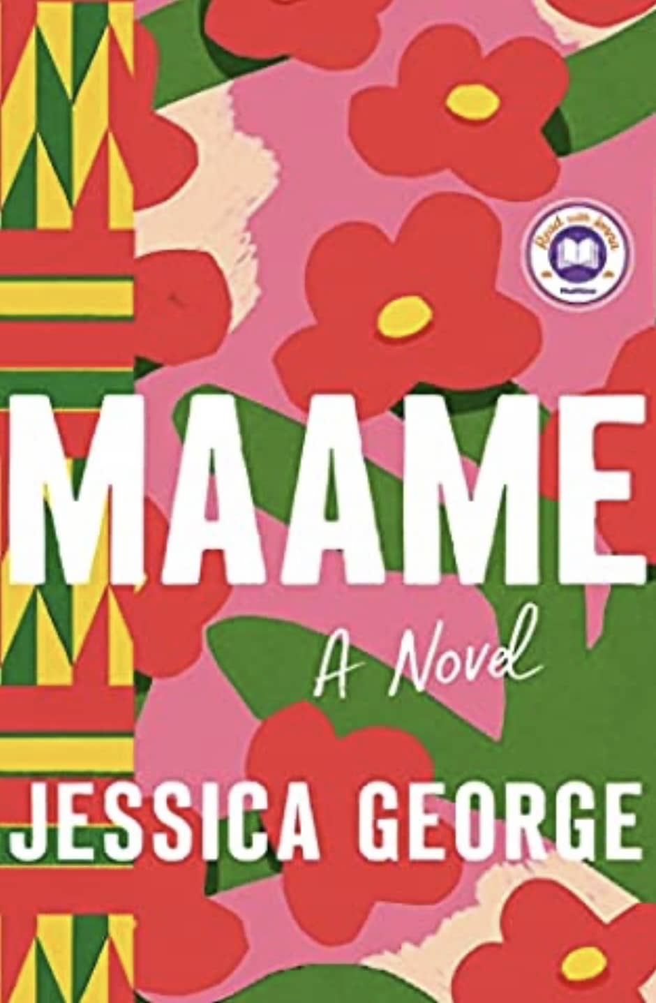 Galentine's Day Read 1 - A pink, green, and yellow floral pattern