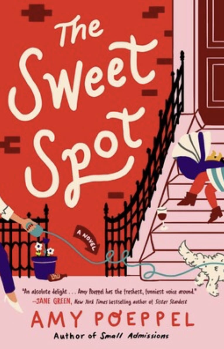 Galentine's Day Read 2 - A woman walking a dog and a woman with a baby carrier sitting on the steps.