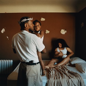 Mr. Morale & the Big Steppers album cover Kendrick with his fiancé and his two kids.