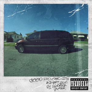 good kid, m.A.A.d city album cover-- van in a parking lot