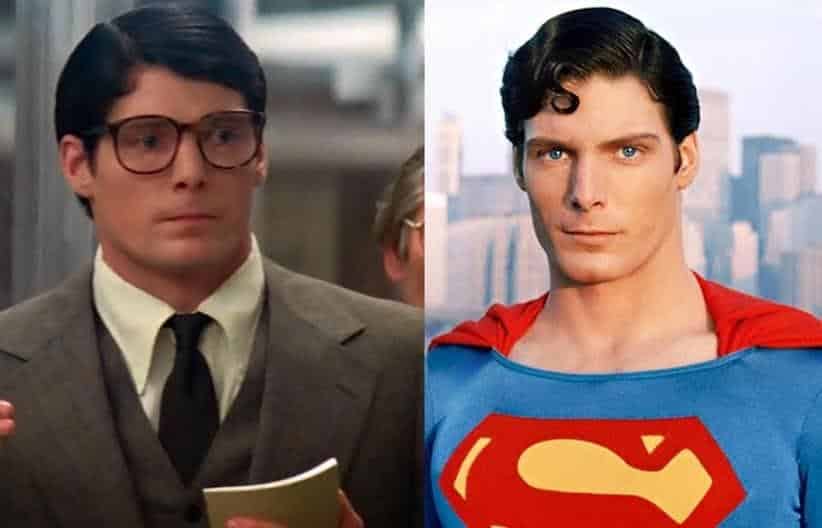 Christopher Reeves as Clark Kent and Superman