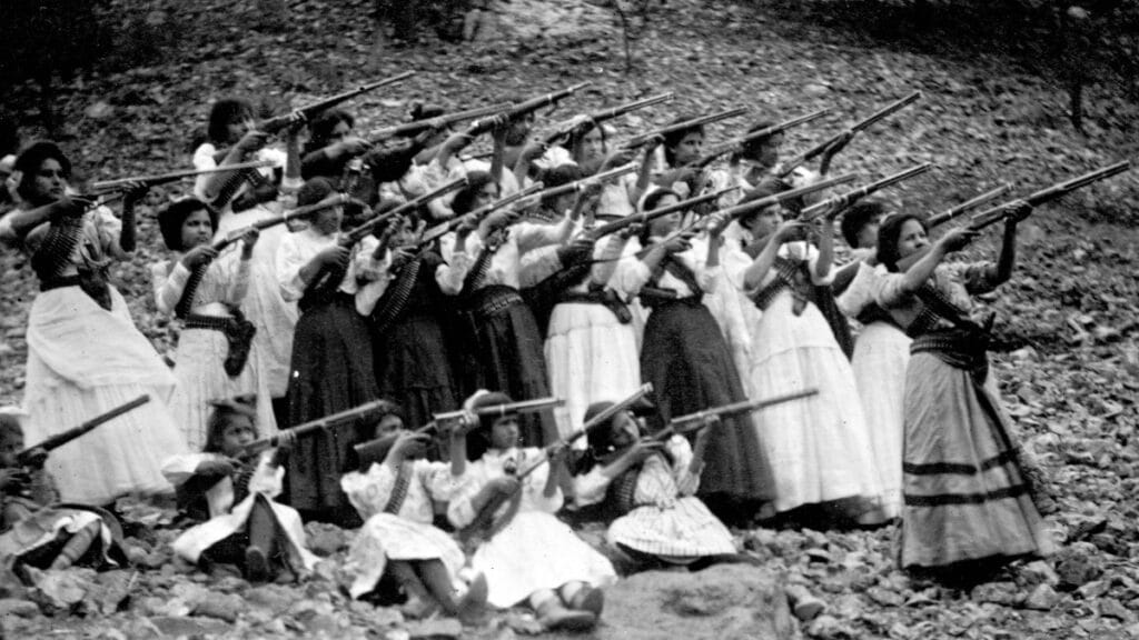 Mexican soldaderas during the Mexican Revolution.
