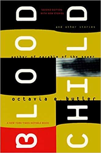 Bloodchild and Other Stories - Octavia Butler - squares of red, gold, and black with the letters from the title inside - book cover