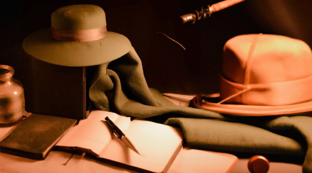 desk-with-book-and-detective-hat-technology-and-literature-ai-generated-photo