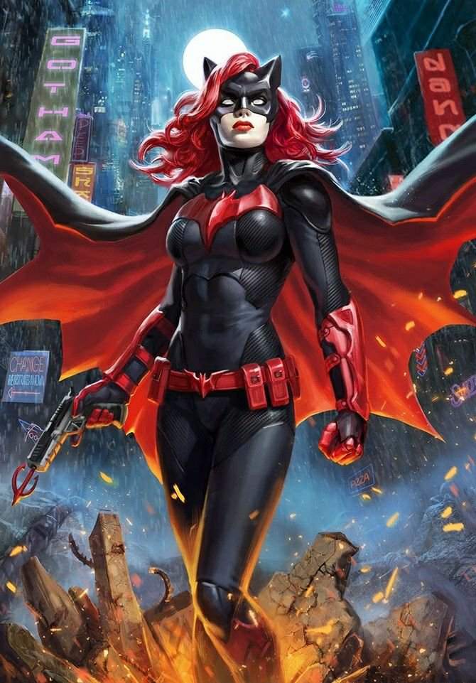 Wiki-Batwoman-standing-in-front-of-the-city
