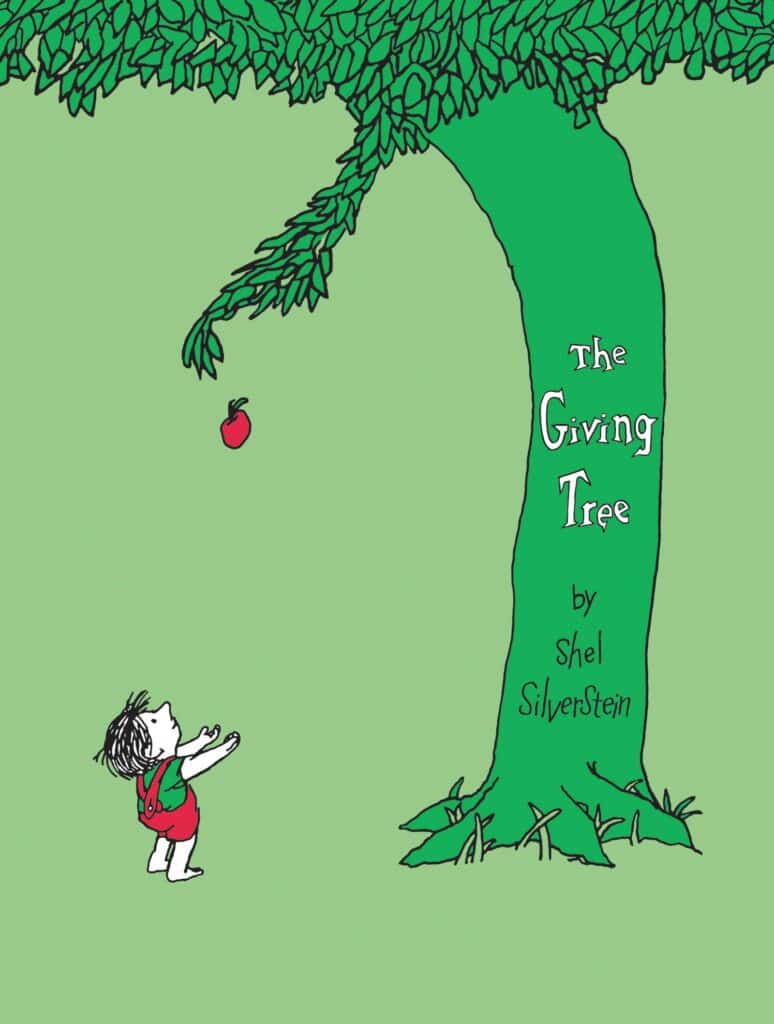 60s-kids-check-out-your-birth-years-most-popular-book-the-giving-tree-book-green-tree-giving-apple-to-small-boy
