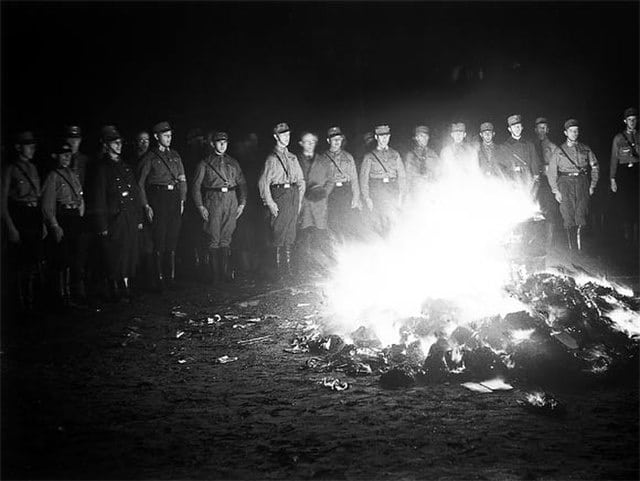 Nazi Book Burning, 1933. Inspiration for Fahrenheit 451.