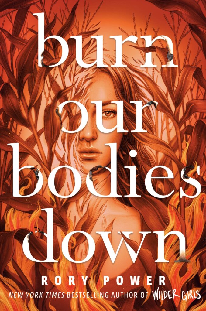 Book-cover-of-Burn-Our-Bodies-Down-girl-hidden-in-corn-stalks