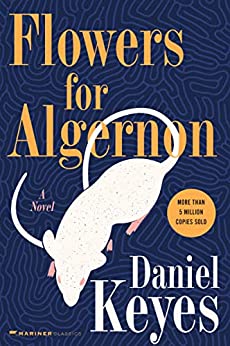 flowers-for-akgerbib-daniel-keyes-blue-background-white-mouse-silohouette-book-cover