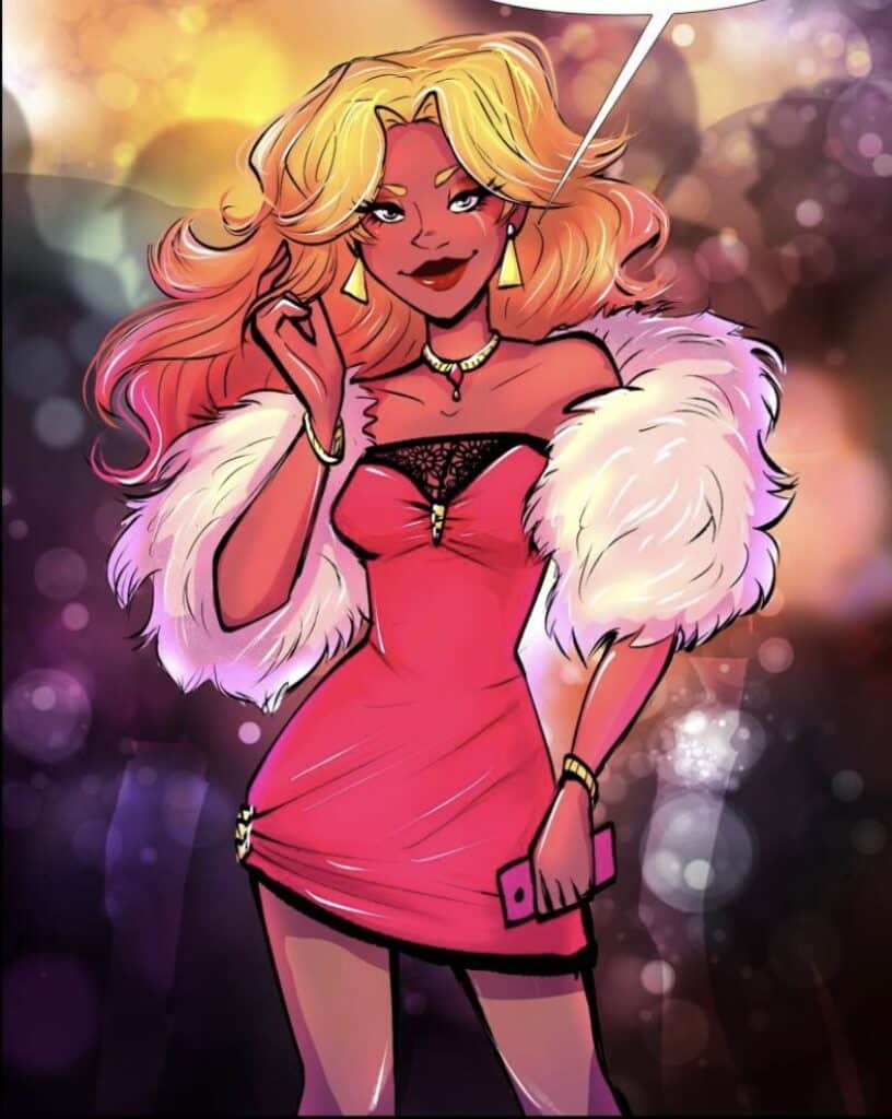 Kari-in-a-pink-dress-what-the-hex