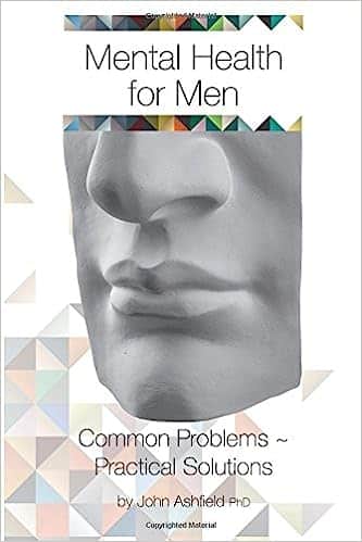 mens-mental-health-book-cover-doctor-john-ashfield-white-and-different-colored-tiles-background-with-a-gray-mans-face.
