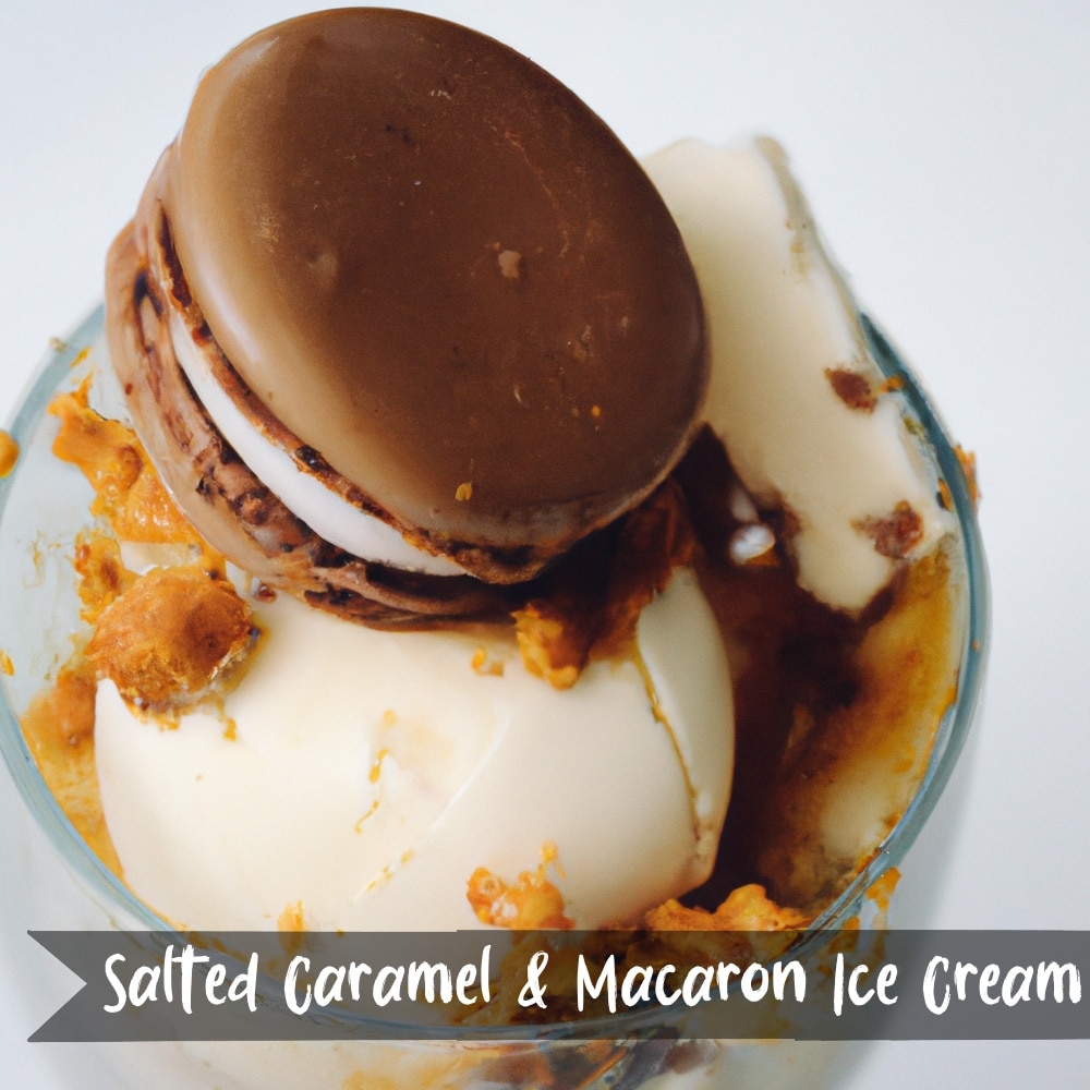salted-caramel-and-macaron-ice-cream0glass-bowl-ice-cream-book-pairings