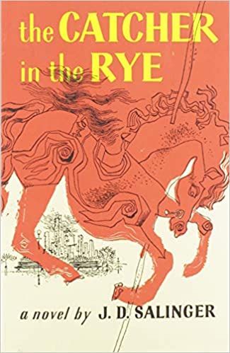 the-cathcher-in-the-rye-jd-salinger-horse-drawn-in-orange-on-cream-ice-cream-book-pairings-book-cover