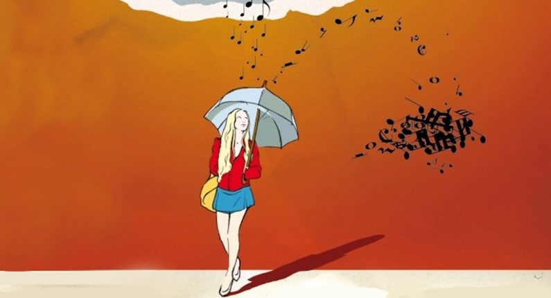 woman-with-umbrella-and-music-notes-falling-from-a-cloud-like-rain