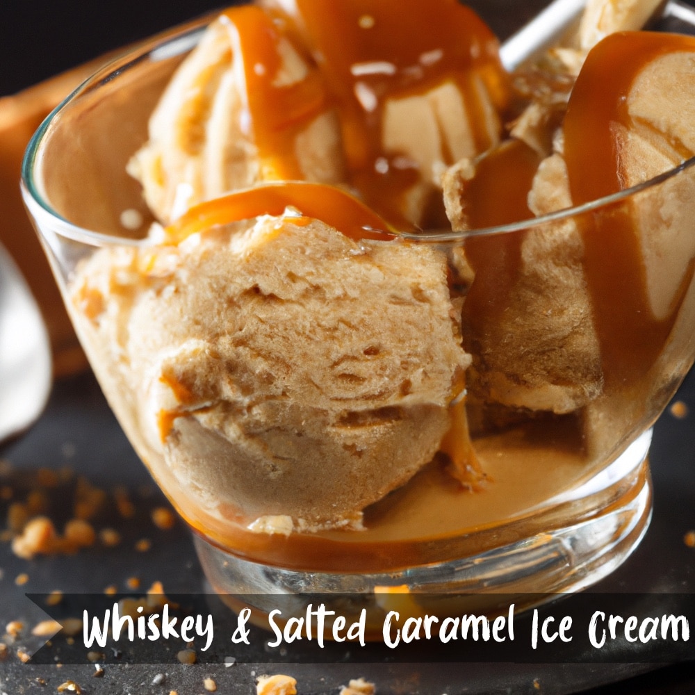 whiskey-and-salted-caramel-ice-cream-in-glass-bowl-ice-cream-book-pairings