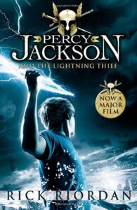 book-recommendations-percy-jackson-cover-kid-with-brown-hair-holding-a-lightning-bolt-BTS-songs