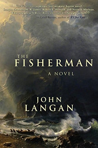 the-fisherman-john-langan-book-cover-stormy-beach-with-fishing-boat-and-shadowy-figures-on-shore
