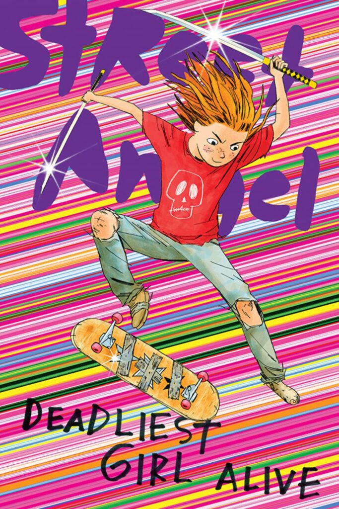 Graphic novel street angel book cover skateboarding girl
