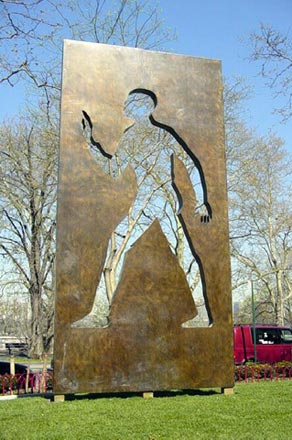 Ralph-Ellison-memorial-statue-male-silhouette-cutout-in-bronze