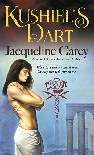 kushiels-dart-book-cover-polyamory-fantasy-sci-fi-woman-on-blue-background-pillars-drawn-flower
