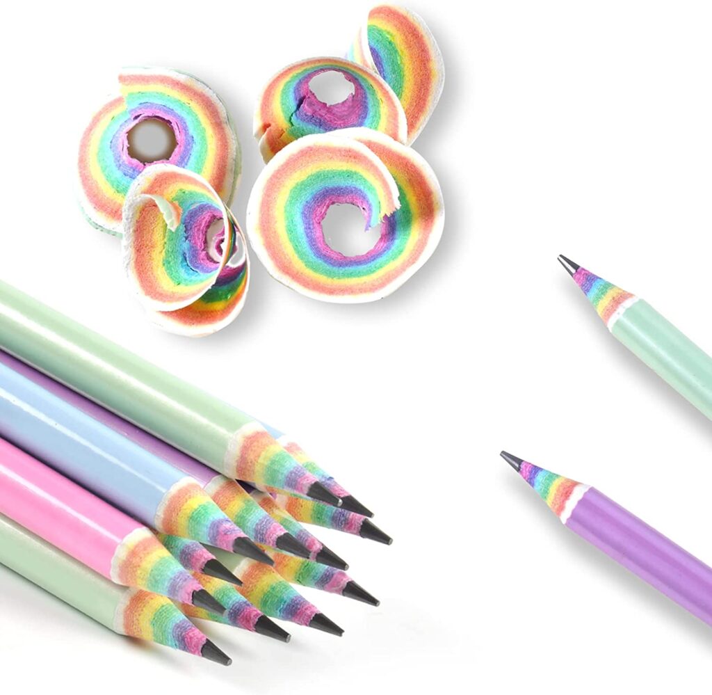 5-inexpensive-gifts-to-surprise-your-favorite-queer-writer-rainbow-pencils-with-rainbow-pencil-shavings