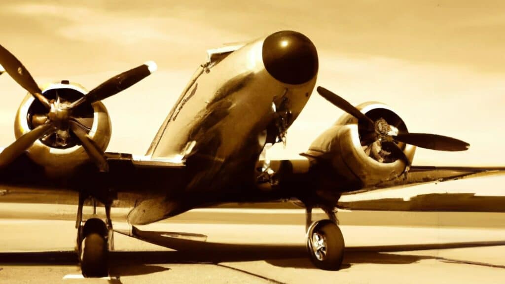 Sepia-airplane-dual-engine