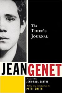 The-Thiefs-Journal-Jean-Genet-cover-half-portrait-of-young-serious-man-split-with-black-background