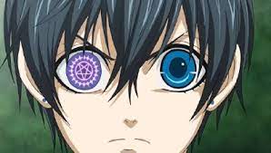 Ciel Phantomhive not wearing his eyepatch and showing his contract seal
