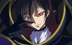 Lelouch Lamperouge with his geas showing in his left eye