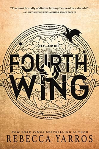 fourth-wing-cover-golden-with-dragons-and-clouds-game-of-thrones-fantasy-recommendations