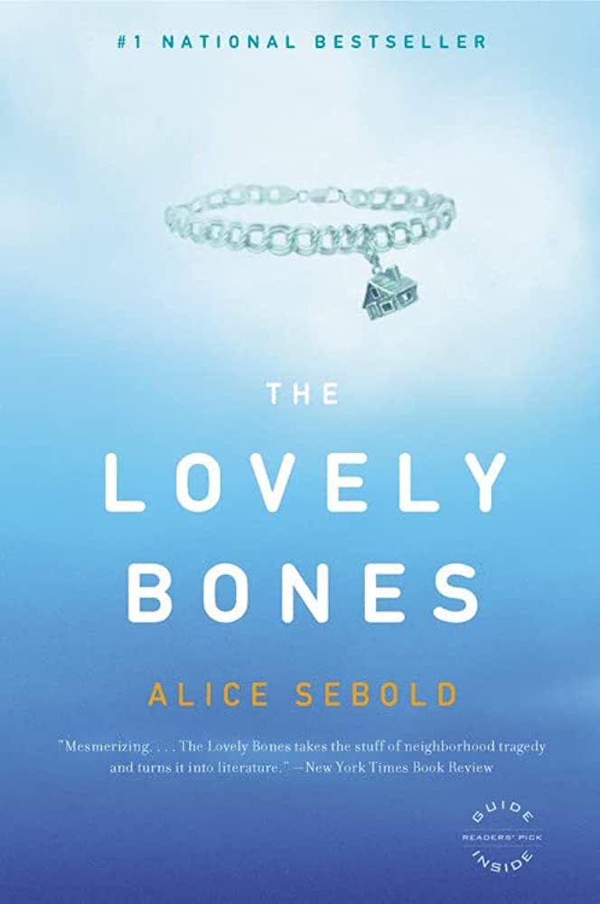 The-Lovely-Bones-book-cover-with-a-blue-background-and-a-necklace