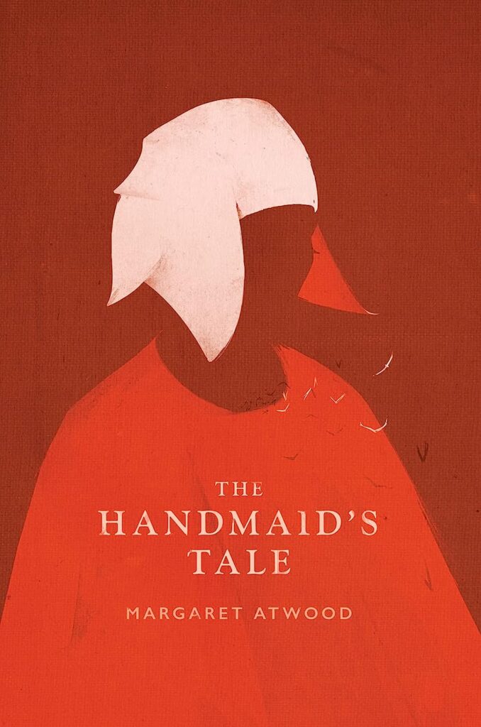most-popular-books-from-your-birth-year-80s-edition-the-handmaids-tale-book-cover-red-monochrome-depiction-of-faceless-woman