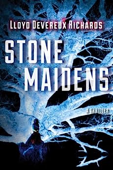 stone-maidens-lloyd-devereux-book-cover-bookstr-book-club--black-and-white-tree-with-a-silhouette