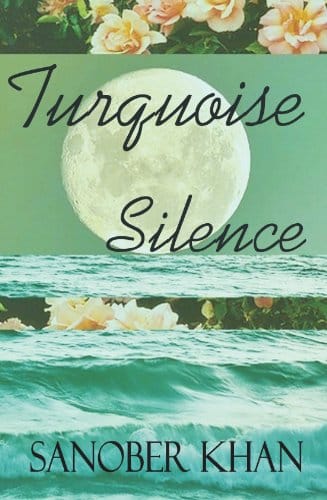 turquoise-silence-book-cover-floral-design-with-ocean-and-full-moon-writers-on-writing